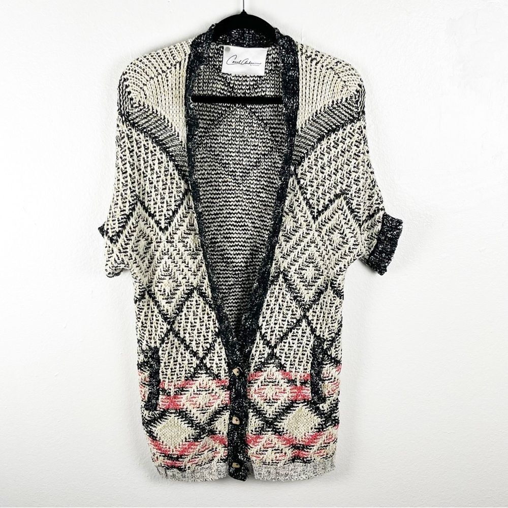 CAROL ANDERSON CABI Provence Chunky Knit Side Pockets Long Button Cardigan